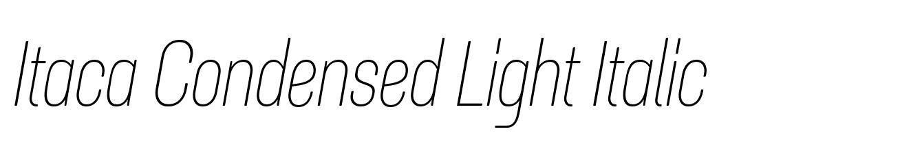 Itaca Condensed Light Italic